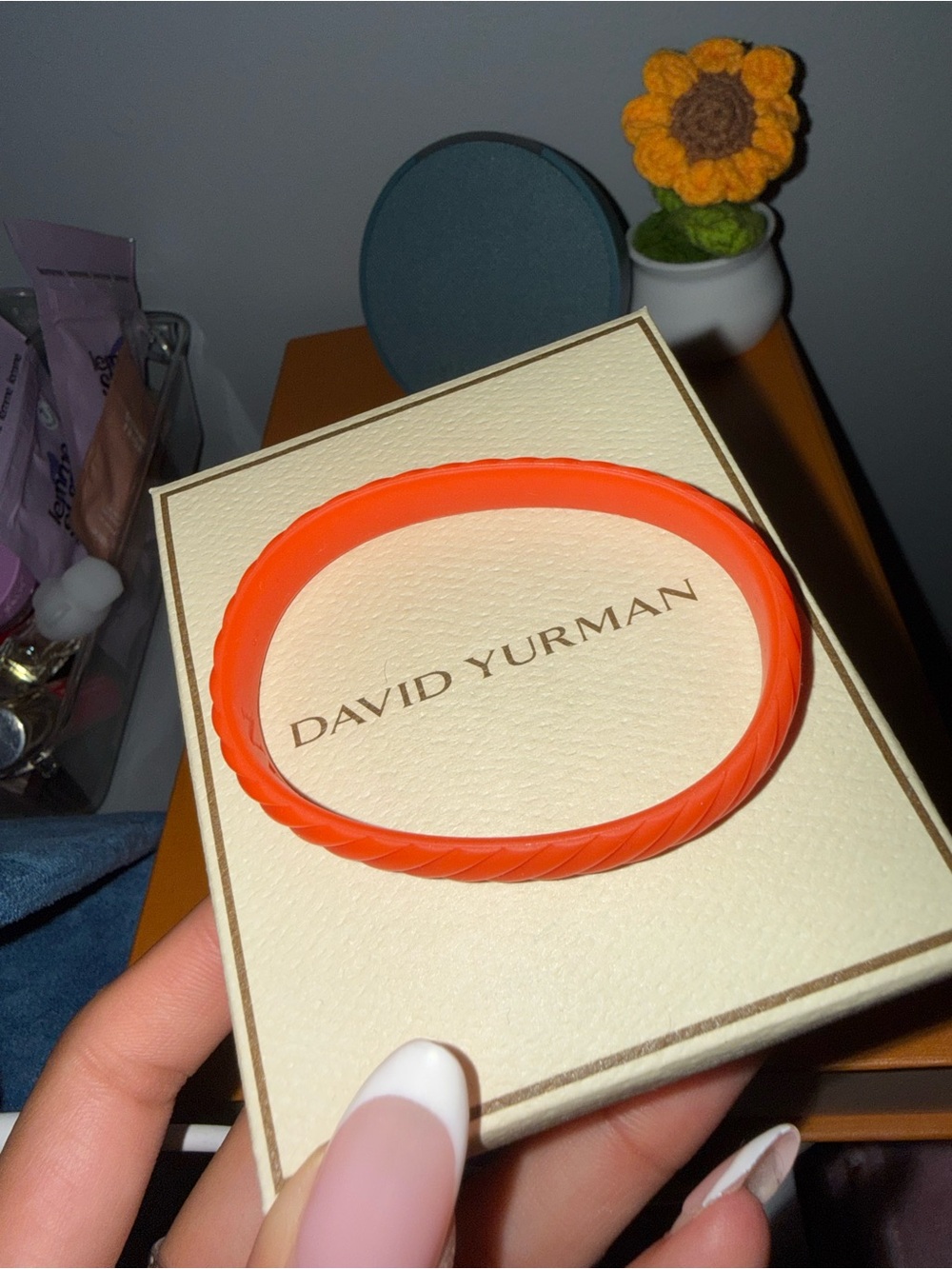 David Yurman Orange Cable Bangle Silicone